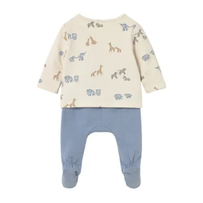 Mayoral Printed Pocket Sweatshirt Set In Blue