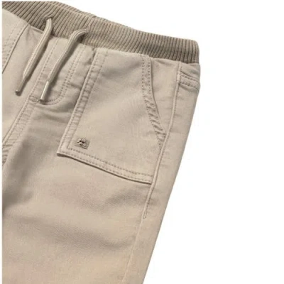 Mayoral Twill Joggers In Gray