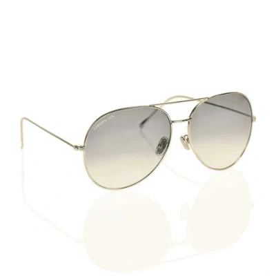 Carmen Sol Silver Aviator Sunglasses In Gradient Gray