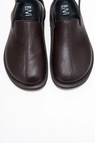 Forever & Always Shoes Laby Leather Clogs In Black