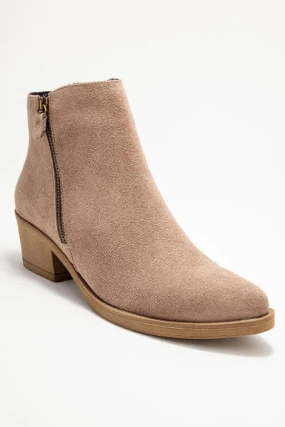 Forever & Always Shoes Jayer Leather Double-zip Block Heel Boot In Brown
