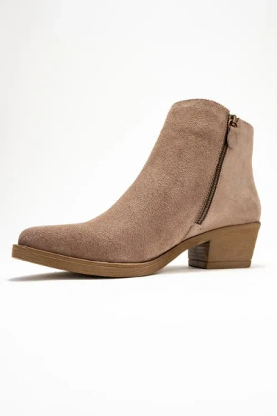 Forever & Always Shoes Jayer Leather Double-zip Block Heel Boot In Brown