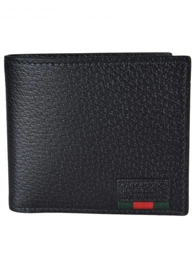 Shop Gucci Leather Coin Wallet In Nero