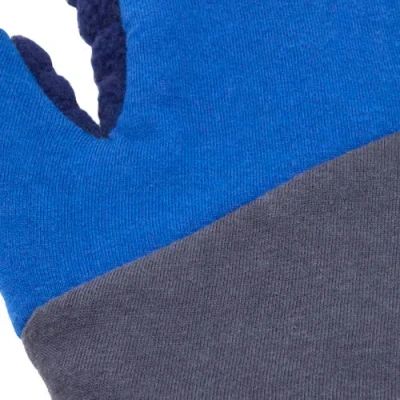 Feelgoodz Artisan Crafted Fleece Lined Color Block Fingerless Gloves In Blue