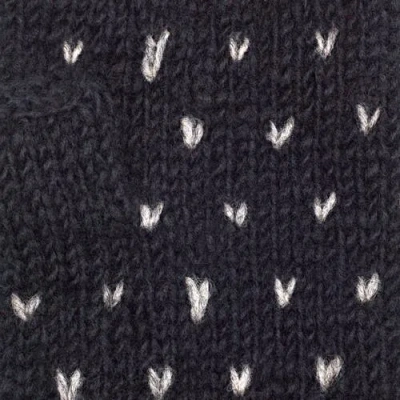 Feelgoodz Artisan Hand-knit Appalachian Winter Wool Half Mitten In Black