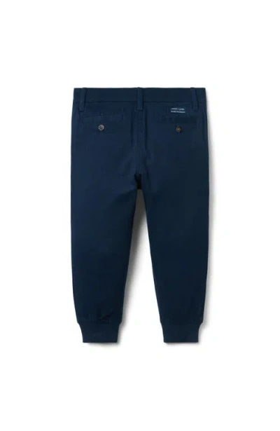 Janie And Jack The Button Twill Jogger In Blue