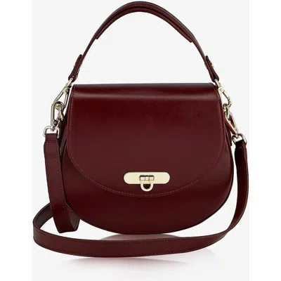 Gigi New York Sophia Saddle Bag In Burgundy