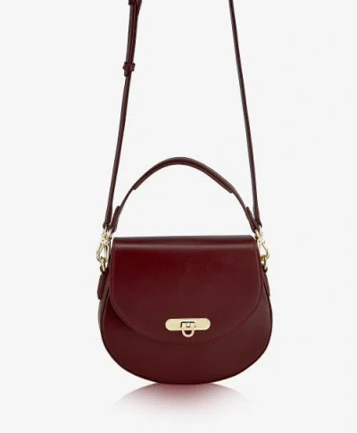 Gigi New York Sophia Saddle Bag In Burgundy