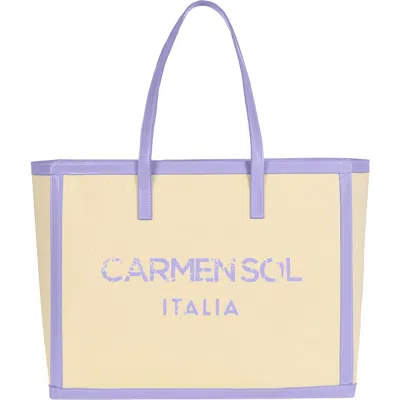 Carmen Sol Roma Tote Bag In Purple