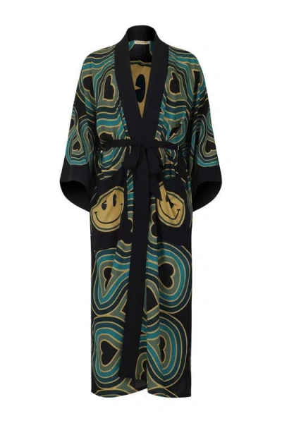 Henelle Duster Robe In Multi