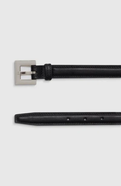 Anine Bing Buckle-detail Leather Belt In Purple