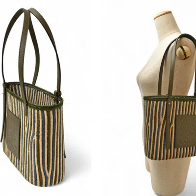 Pre-owned Loewe Khaki Leather Tote Bag () In Brown