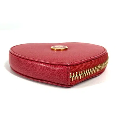 Pre-owned Loewe Red Color Leather Coin Purse/coin Case ()