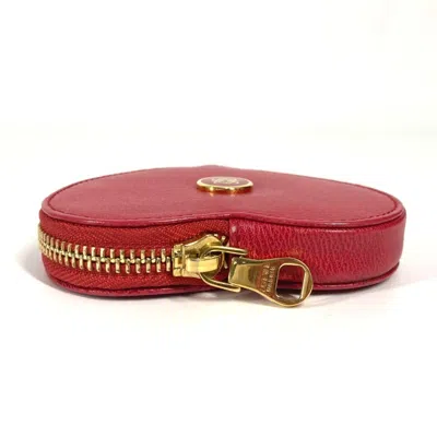 Pre-owned Loewe Red Color Leather Coin Purse/coin Case ()