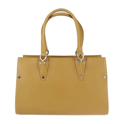 Pre-owned Longchamp Camel Leather Handbag Shoulder Bag Tote Bag () In Brown