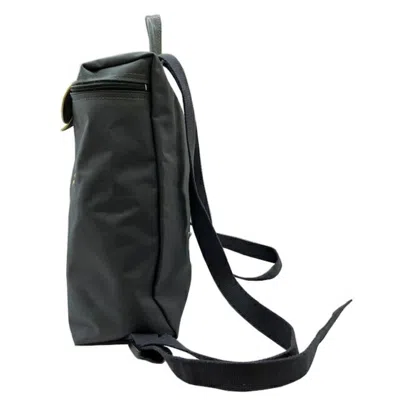 Pre-owned Longchamp Gray Leather Nylon Backpack ()