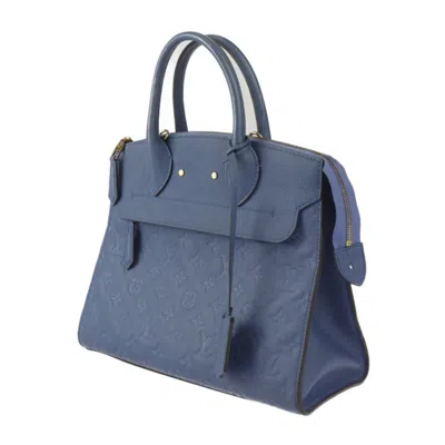 Pre-owned Louis Vuitton Ancre Blue Leather Handbag Tote Bag ()