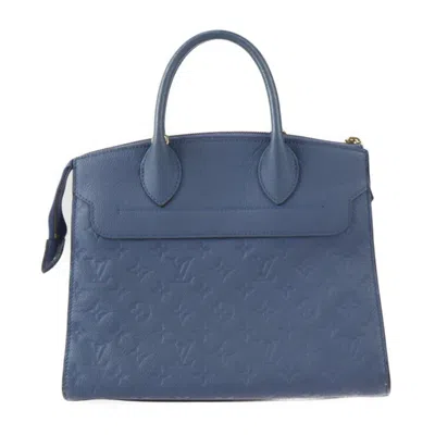 Pre-owned Louis Vuitton Ancre Blue Leather Handbag Tote Bag ()