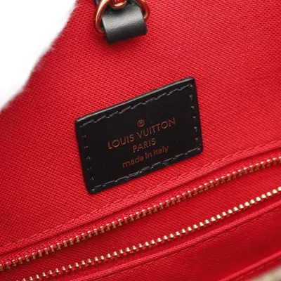 Pre-owned Louis Vuitton Beige Brown Coated Canvas Leather Tote Bag () In Multi