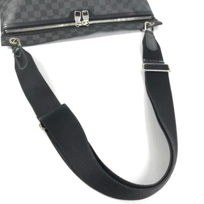 Pre-owned Louis Vuitton Black Damier Graphite Shoulder Bag ()