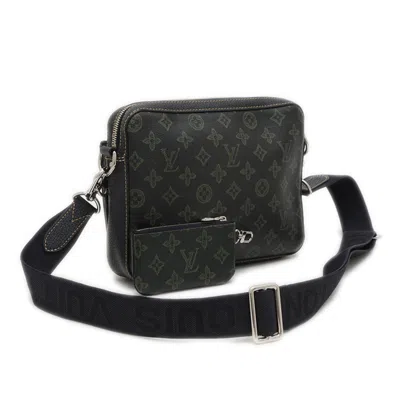 Pre-owned Louis Vuitton Black Green Canvas Messenger Bag () In Multi