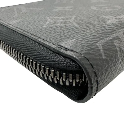 Pre-owned Louis Vuitton Black Monogram Eclipse Long Wallet (bi-fold) ()