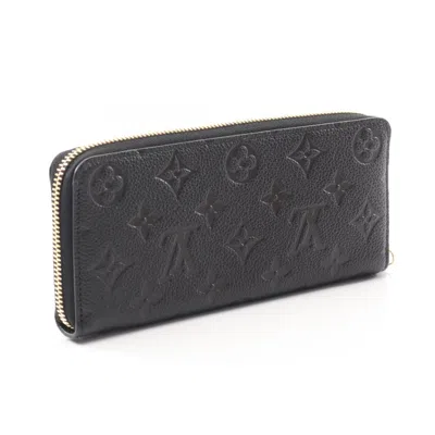 Pre-owned Louis Vuitton Black Noir Long Wallet (bi-fold) ()