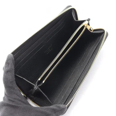 Pre-owned Louis Vuitton Black Noir Long Wallet (bi-fold) ()