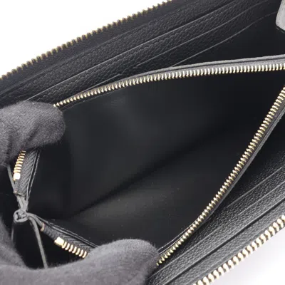 Pre-owned Louis Vuitton Black Noir Long Wallet (bi-fold) ()