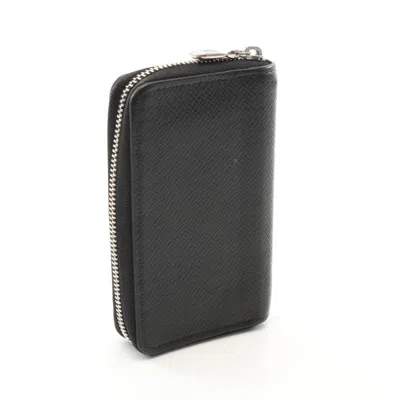 Pre-owned Louis Vuitton Black Taiga Leather Leather Coin Purse/coin Case ()
