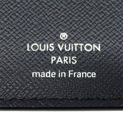Pre-owned Louis Vuitton Black Taiga Leather Long Wallet (bi-fold) ()