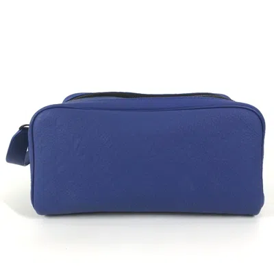 Pre-owned Louis Vuitton Blue Leather Clutch Bag ()