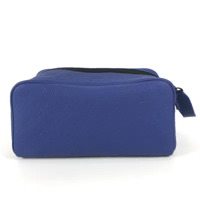 Pre-owned Louis Vuitton Blue Leather Clutch Bag ()