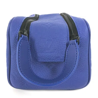 Pre-owned Louis Vuitton Blue Leather Clutch Bag ()