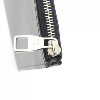 Pre-owned Louis Vuitton Blue Marine Leather Clutch Bag Pochette ()