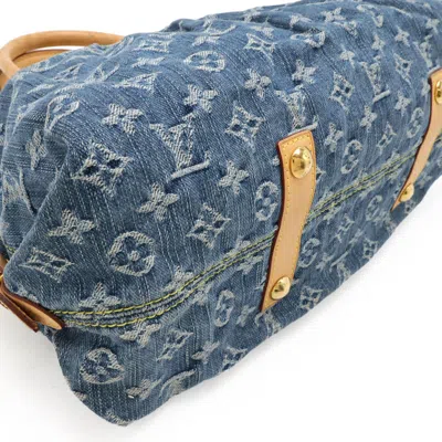 Pre-owned Louis Vuitton Blue Monogram Denim Handbag Shoulder Bag Tote Bag ()