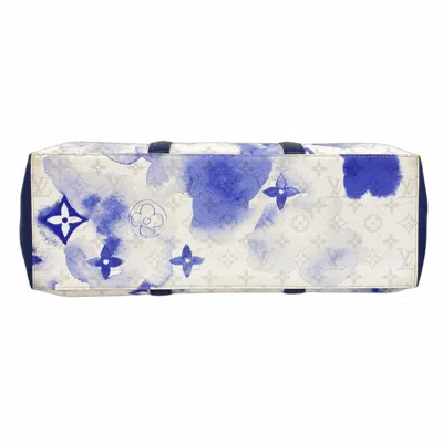 Pre-owned Louis Vuitton Blue White Tote Bag () In Multi