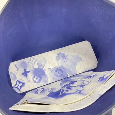 Pre-owned Louis Vuitton Blue White Tote Bag () In Multi
