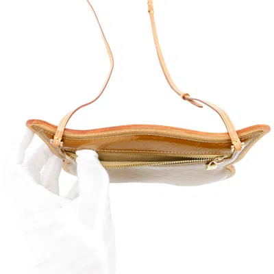 Pre-owned Louis Vuitton Bronze Monogram Vernis Pochette Shoulder Bag () In Brown