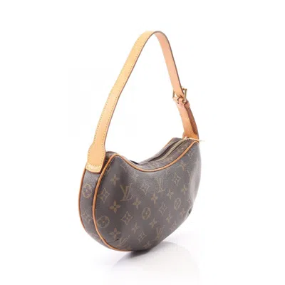 Pre-owned Louis Vuitton Brown Coated Canvas Leather Pochette Shoulder Bag ()