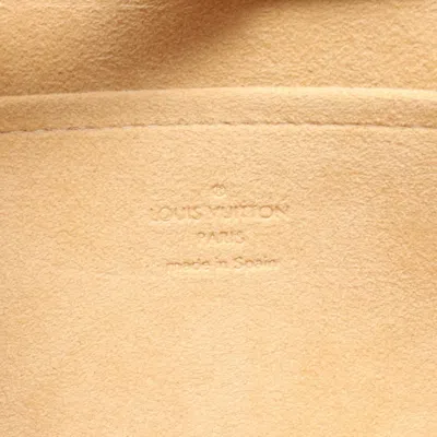 Pre-owned Louis Vuitton Brown Coated Canvas Leather Pochette Shoulder Bag ()