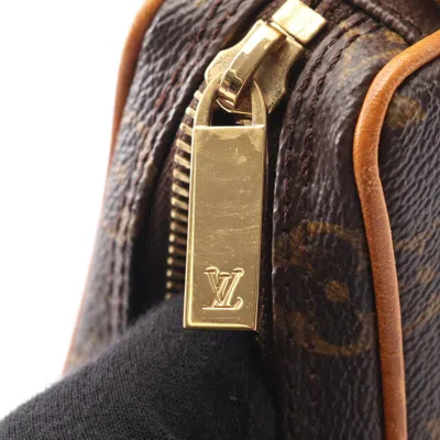 Pre-owned Louis Vuitton Brown Coated Canvas Leather Pochette Shoulder Bag ()