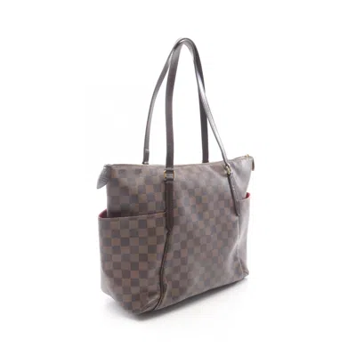 Pre-owned Louis Vuitton Brown Coated Canvas Leather Tote Bag ()