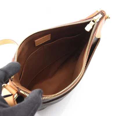 Pre-owned Louis Vuitton Brown Coated Canvas Shoulder Bag ()