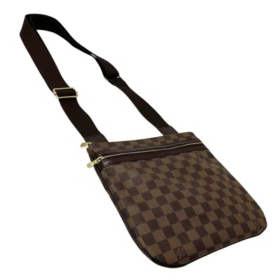 Pre-owned Louis Vuitton Brown Damier Canvas Galle Damier Canvas Pochette Shoulder Bag ()