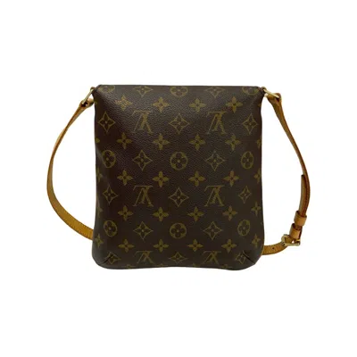 Pre-owned Louis Vuitton Brown Leather Pvc Pochette Shoulder Bag ()
