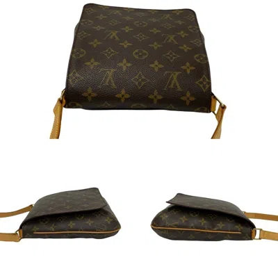 Pre-owned Louis Vuitton Brown Leather Pvc Pochette Shoulder Bag ()