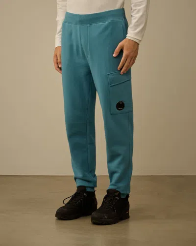 C.p. Company Cargo Sweatpants In Blue