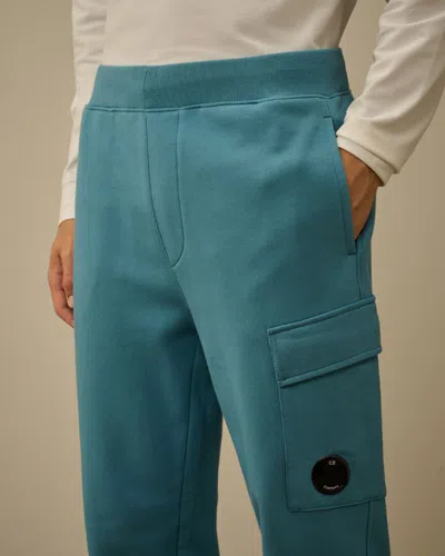 C.p. Company Cargo Sweatpants In Blue