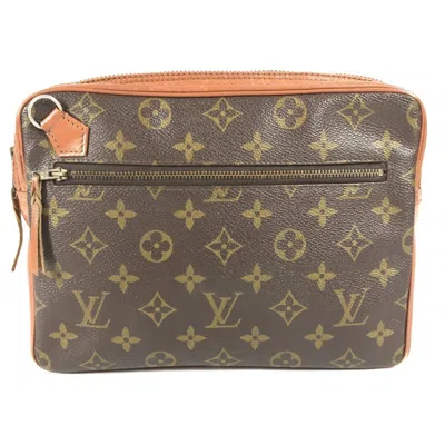 Pre-owned Louis Vuitton Brown Monogram Clutch Bag Pouch ()